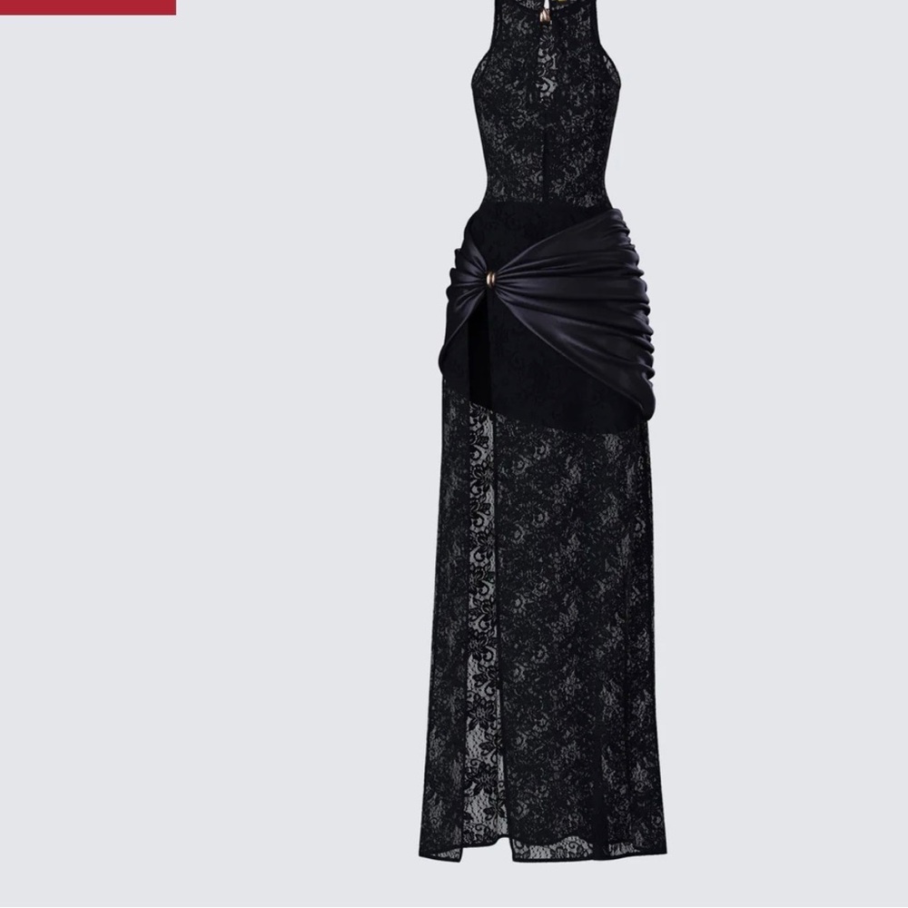 Finesse Black Lace Maxi Dress